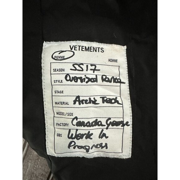 Vetements Canada Goose Down Jacket Parka color black sz XL - Picture 3 of 16